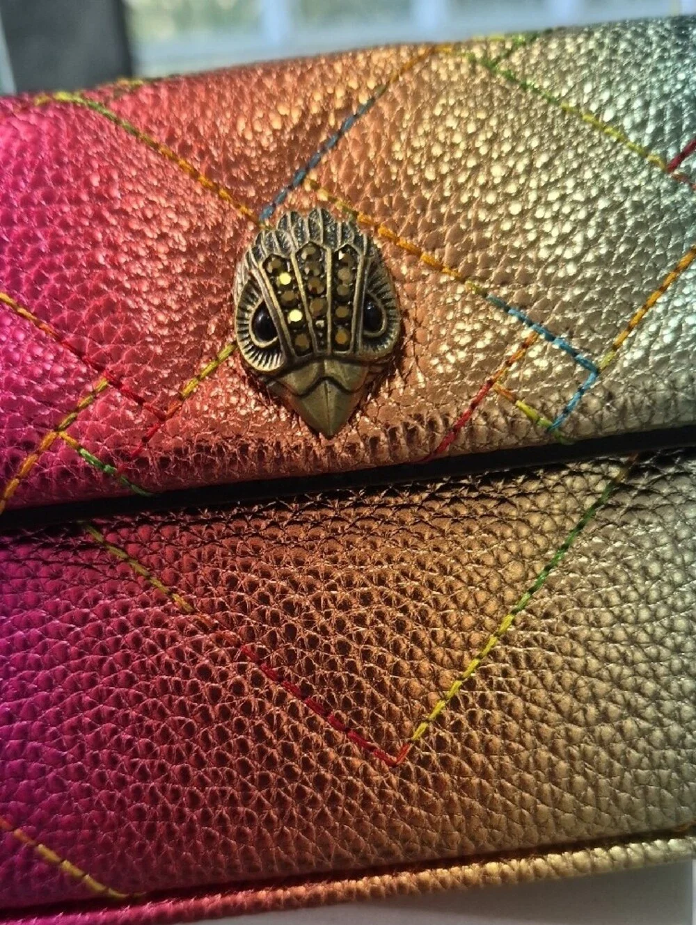 NWT Kurt Geiger 'Pickle' Leather Rainbow Convertible Bag